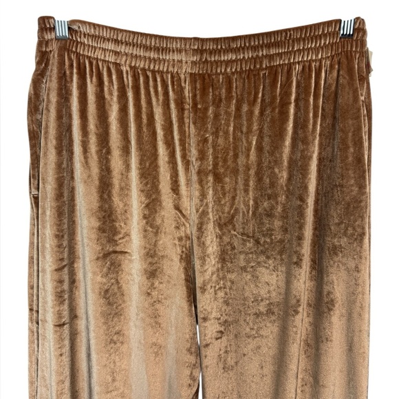 PINK by Victoria's Secret Velvet Wide-Leg Pants Tan - Picture 3 of 12